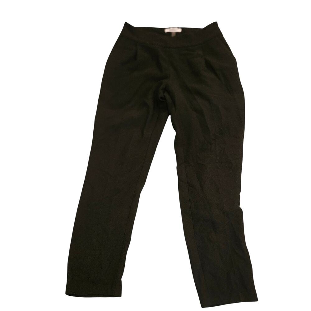 DKNY Black Ankle Dress Pants Womens Size 2 Career Work Slim Straight Mid Rise